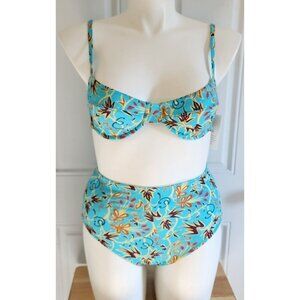 NEW A.L.C. Women's 2 Piece Swimsuit Dylan Balconette Bikini Top Isla Bottom Sz L